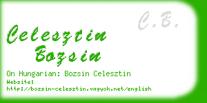 celesztin bozsin business card